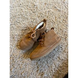 UGG Neumel Chestnut Suede Sheepskin Chukka‎ Ankle Boots Shoes Size 6